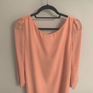 Size Medium salmon colored long sleeve dress from Tobi!